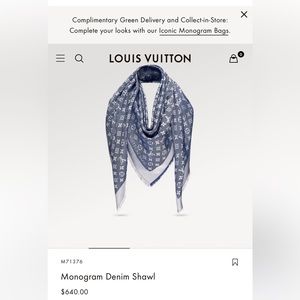Louis Vuitton Monogram Denim Shawl